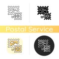 Postage stamps chalk white icon Royalty Free Stock Photo