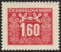 Stamp printed in the Czechoslovakia. Stamp printed by Czechoslovakia. Royalty Free Stock Photo