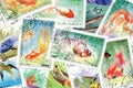 Postage stamps:Fish theme Royalty Free Stock Photo