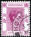 Postage stamps of the Hong Kong. Royalty Free Stock Photo