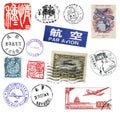 Postage stamps and labels from China