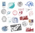 Postage stamps and labels from the Soviet Union Royalty Free Stock Photo