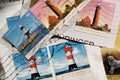 Postage stamps lighthouse from Germany Royalty Free Stock Photo