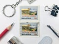 Postage stamps of Malaysia. 25th Anniversary . Royalty Free Stock Photo