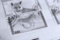 Postage stamps, Mongolia animals, fox