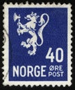 Postage stamps of the Norway. Royalty Free Stock Photo