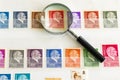 Postage stamps are one of the most important ways of broadcasting a country`s image.close up turkish Royalty Free Stock Photo