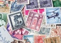 Postage stamps printed by Spain Royalty Free Stock Photo