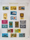 Postage stamps from TANZANIA Royalty Free Stock Photo