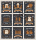 Postage stamps on the theme of brewery and beer