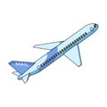 Postal aircraft.Mail and postman single icon in cartoon style vector symbol stock illustration web.