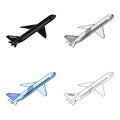 Postal aircraft.Mail and postman single icon in cartoon style vector symbol stock illustration web.