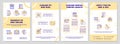 Postal box services yellow brochure template