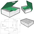 Postal Delivery Box Internal measurement 20.3x 15.3+ 6.2 cm and Die-cut Pattern