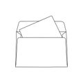 Postal envelope. Vector stock illustration eps10. Outline.