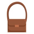 Postal leather bag icon cartoon vector. Shipment cargo