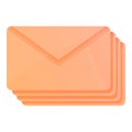 Postal letter icon, cartoon style