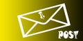 Postal Letter Pined Symbol