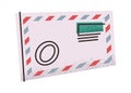 Postal mail envelop sticker design Royalty Free Stock Photo