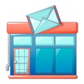 Postal office icon, cartoon style Royalty Free Stock Photo