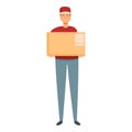 Postal parcel delivery icon cartoon vector. Letter drop