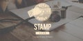 Postal Post Delivery Stamp Graphic Concept Royalty Free Stock Photo