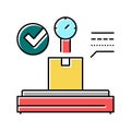 postal scale color icon vector illustration Royalty Free Stock Photo
