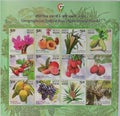 Postal Souvenir Sheet containing 12 different types of agricultural goods as geographical indications issued by India Post 2023