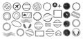 Postal Stamp frame grunge empty set postmark pack Royalty Free Stock Photo