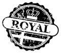 Postal stamp. Royal mail label in grunge style