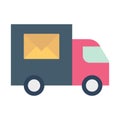 Postal truck, postal, truck, cargo fully editable vector icon Royalty Free Stock Photo
