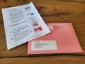 MUNICH, GERMANY - 09 2023, Postal voting, election documents for the 2023 election in Bavaria