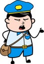 Postal worker Talking Unamused Face Cartoon