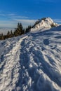 Postavaru Mountains in winter, Romania Royalty Free Stock Photo