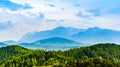 Postavarul Massif part of the Romanian Carpathians mountains ran Royalty Free Stock Photo