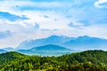 Postavarul Massif part of the Romanian Carpathians mountains ran Royalty Free Stock Photo