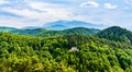 Postavarul Massif part of the Romanian Carpathians mountains range in Brasov County, Transylvania, Romania Royalty Free Stock Photo