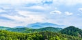 Postavarul Massif part of the Romanian Carpathians mountains range in Brasov County, Transylvania, Romania Royalty Free Stock Photo