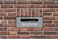 Postbox in brick wall Royalty Free Stock Photo