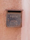 Postbox Carloforte, Isola di San Pietro, Sardinia, Italy, Europe Royalty Free Stock Photo