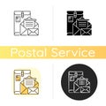 Postbox chalk white icon