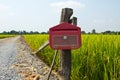 Postbox in countryside Royalty Free Stock Photo