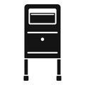 Postbox icon, simple style