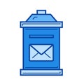 Postbox line icon.