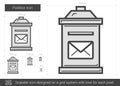 Postbox line icon.