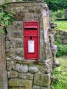 Postbox in Wycoller village in Lancashire