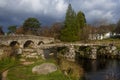 Postbridge Clapper bridge. Royalty Free Stock Photo