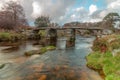 Postbridge clapper bridge, dartmoor national park