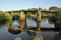 Postbridge Clapper Bridge Royalty Free Stock Photo