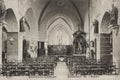 Postcard from around 1900-1920 showing the interior of the church of Corroy-le-ChÃÂ¢teau, near Gembloux, in the province of Namur
